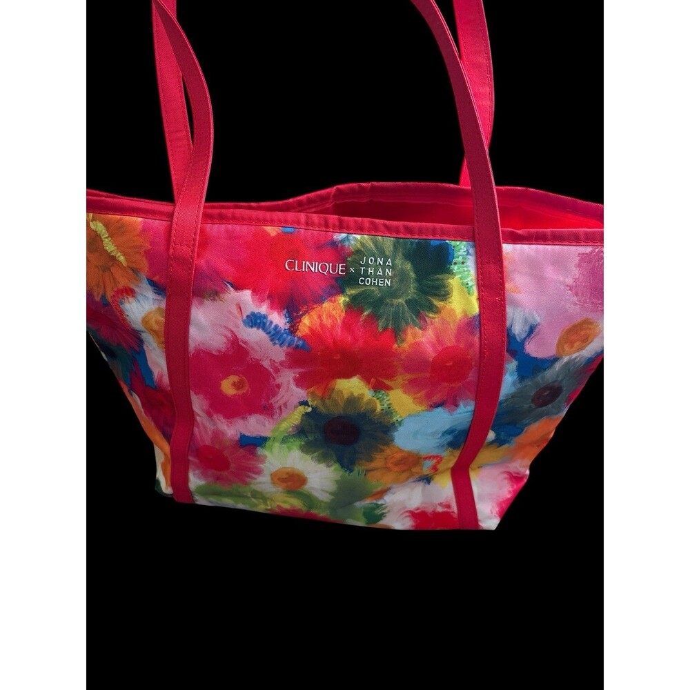 Clinique x Jonathan Cohen Flower Shopping Shoulder Travel Tote Large Bag